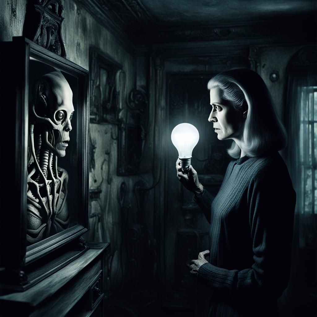 Eerie Photograph: Surrealism with Biomechanical Elements