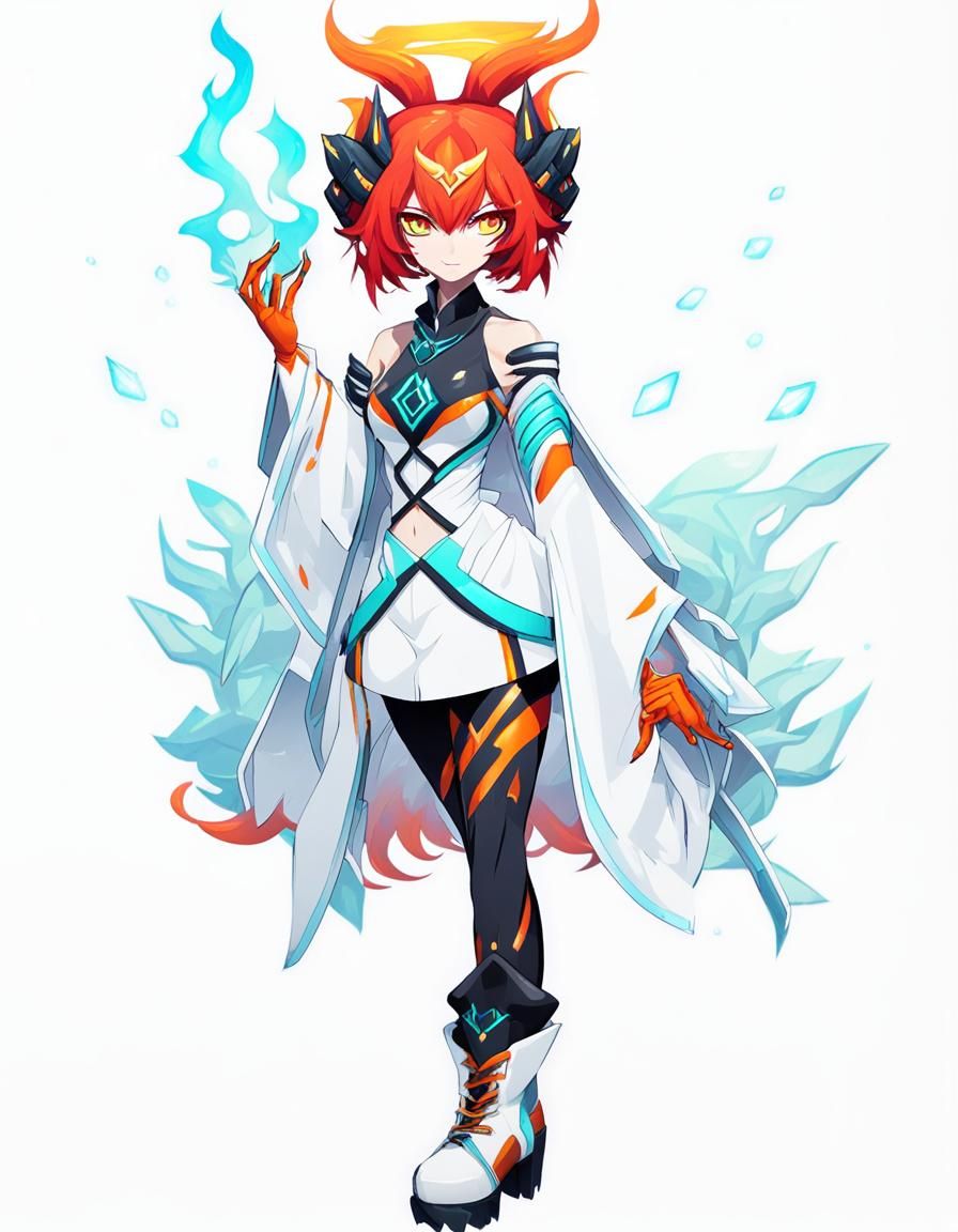 Anime-Style Monster Girl Character Art