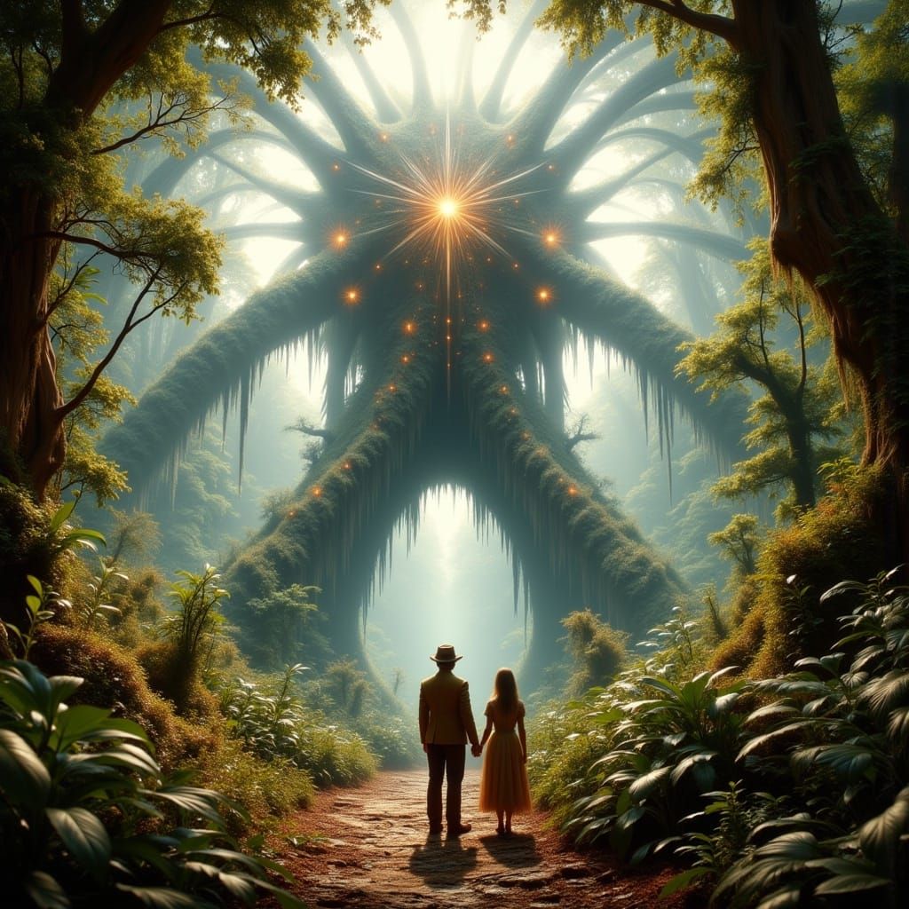 Enchanted Biomorphic Structure in a Fantastical Fairy Tale F...