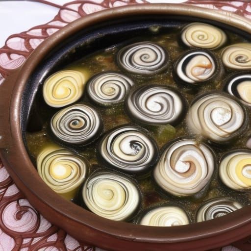 Giant Snail on Lettuce in Detailed Matte Painting