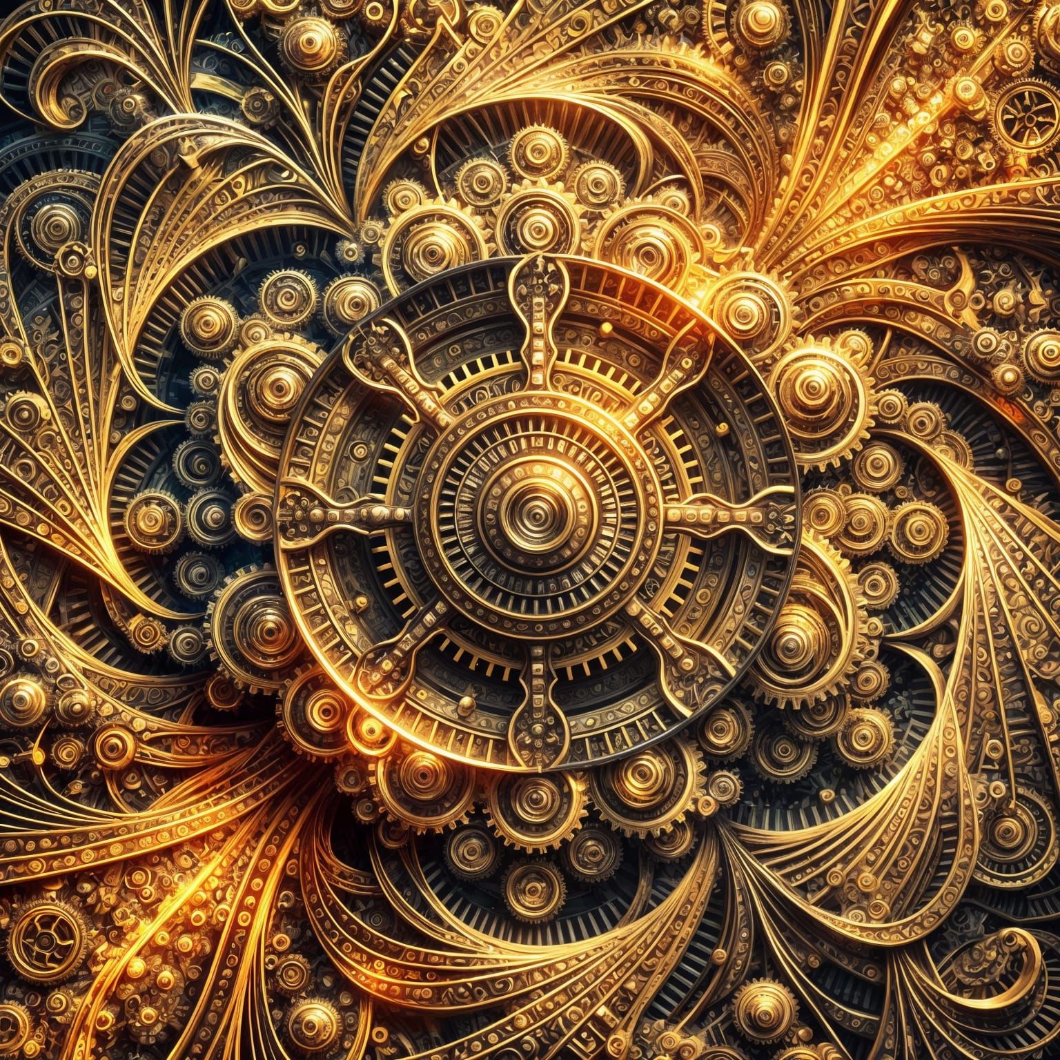 Hypnotic Gears: A Kaleidoscopic Fractal Machine