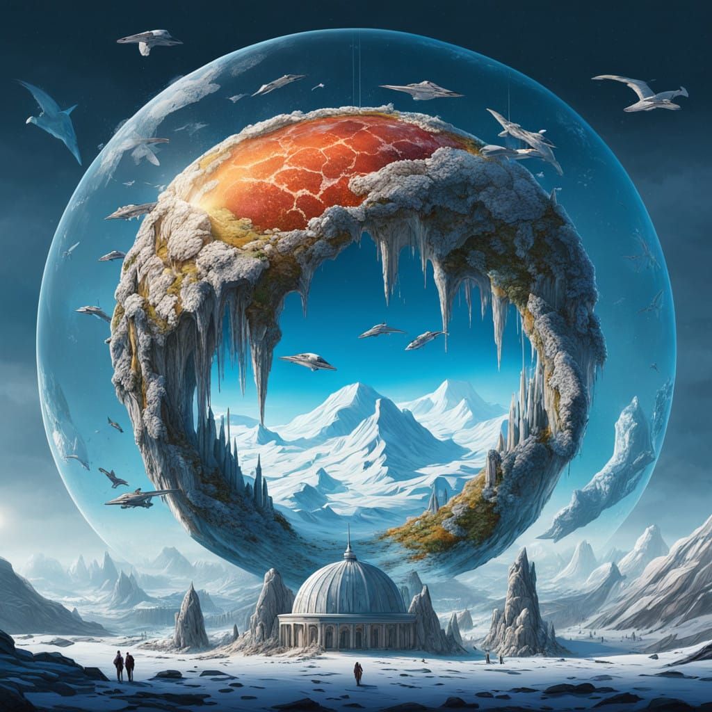 Terrestrial Pizza Planet with Hyperrealistic Concept Art