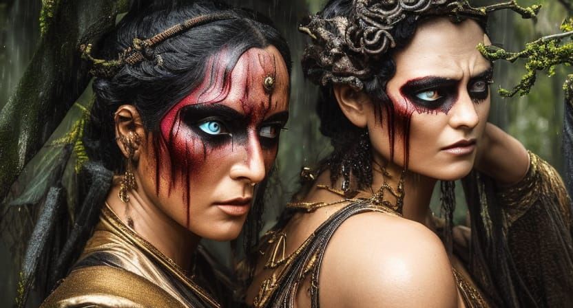 Medea and Jason in Storm, U-Comix Style