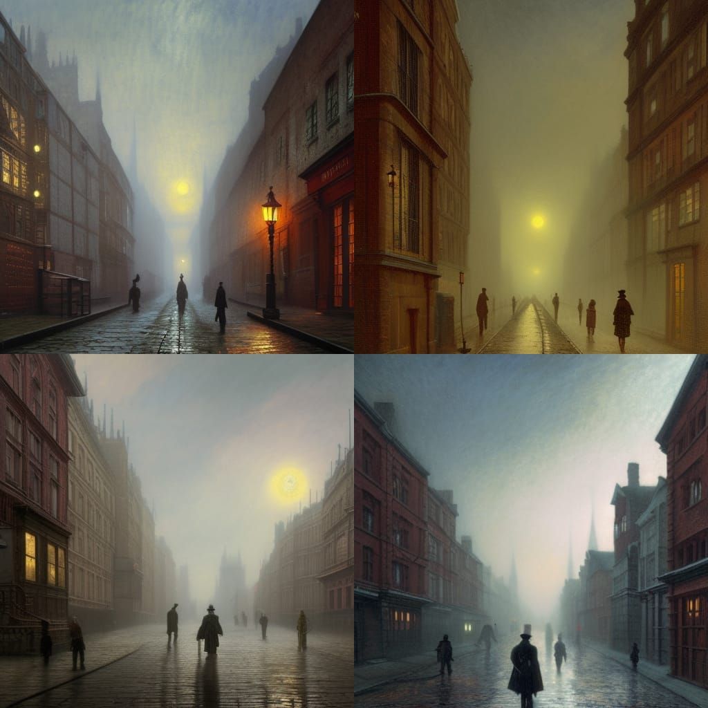 Misty London Street Concept Art