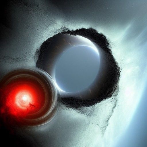 Black Holes About to Collide: Digital Matte Painting