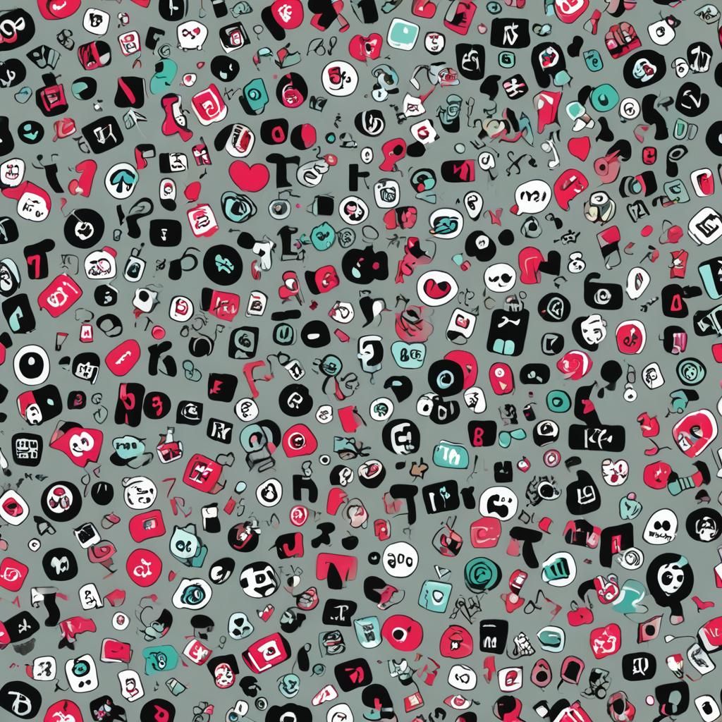 AI Image of TikTok Addiction Concept