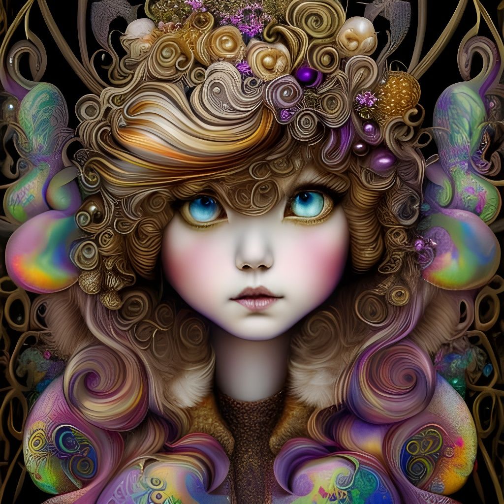 Magical Pearlescent Filigree in Hyperdetailed Style