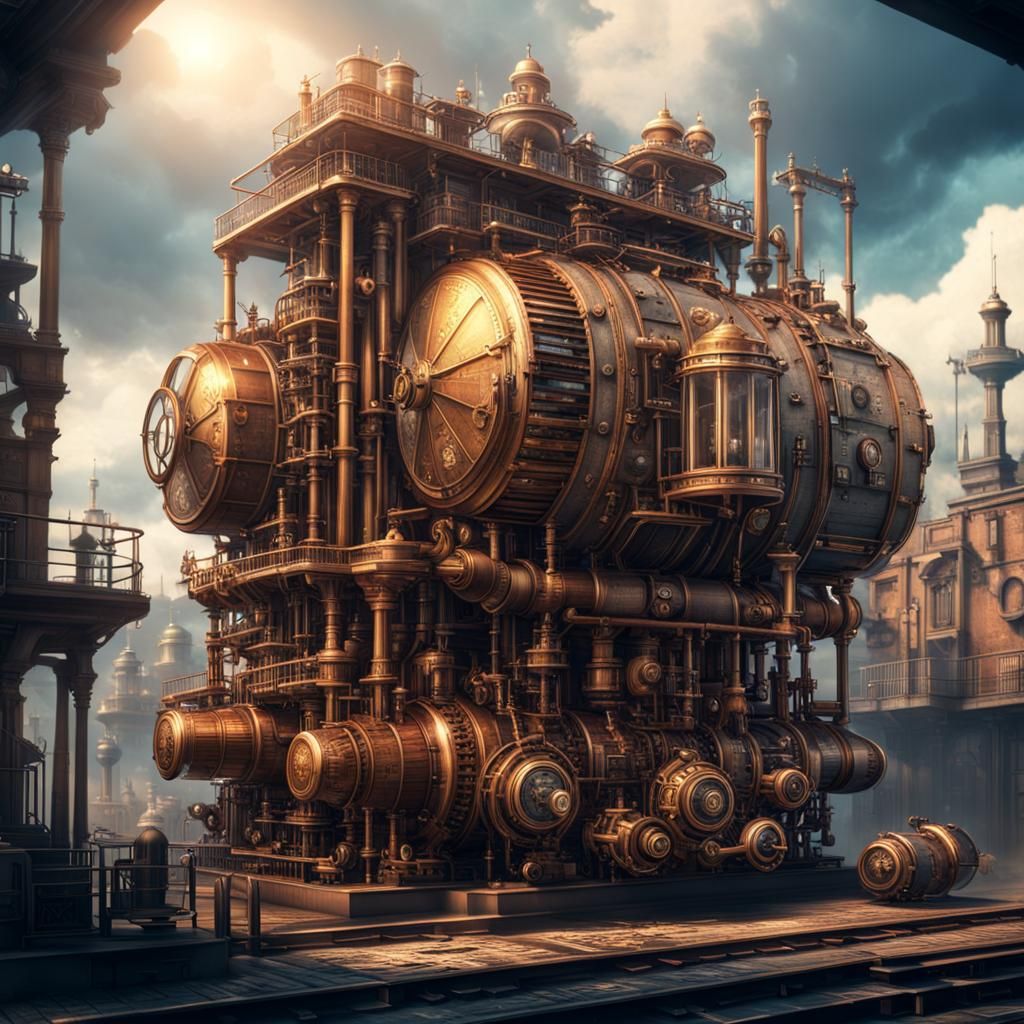Steampunk Fusion Generator: Epic Digital Matte Painting