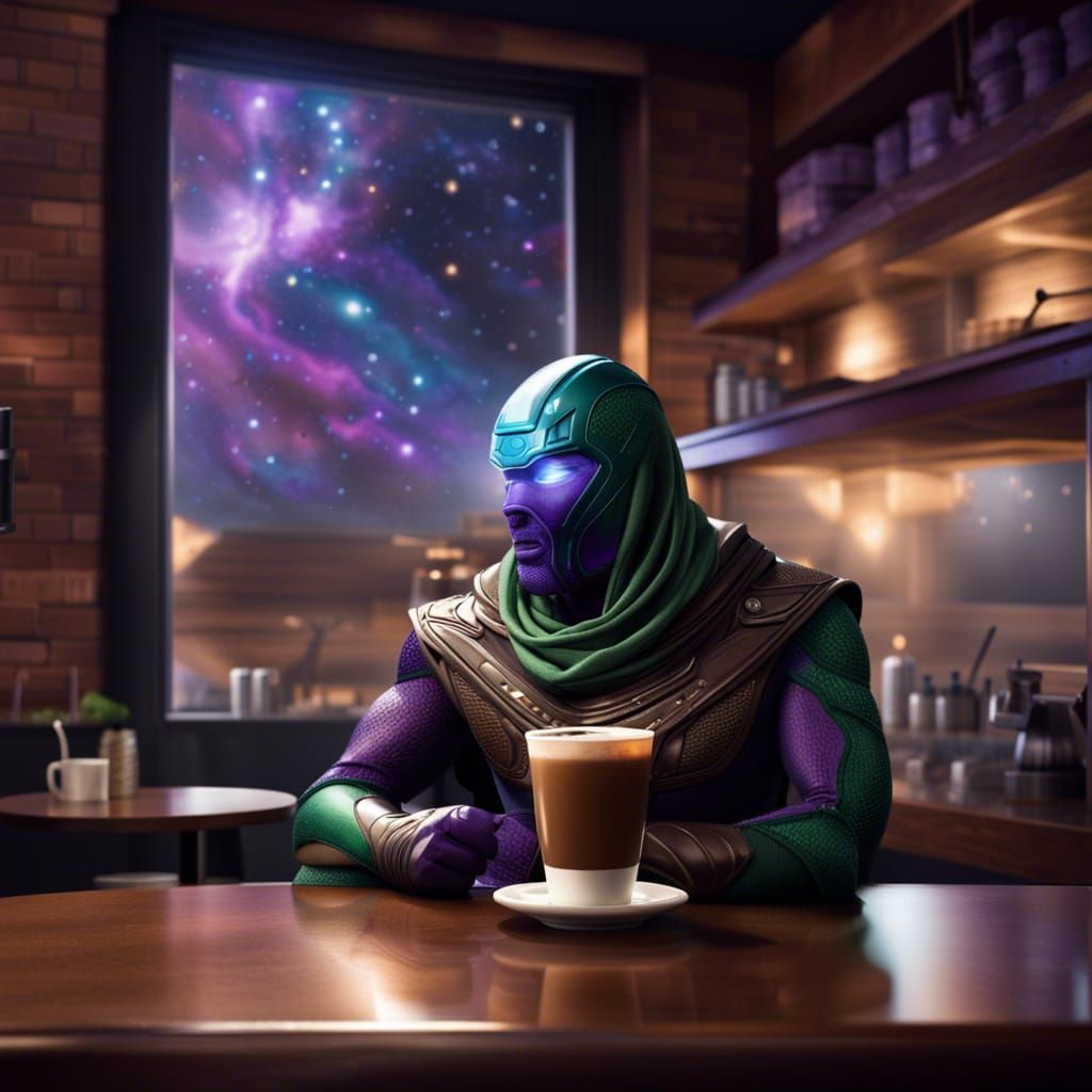 Kang the Conquerer Drinks Coffee Among the Stars