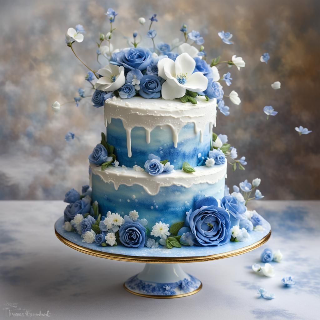 Blue and White