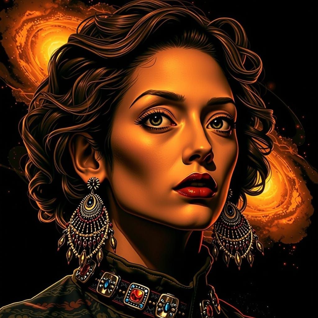 Hyperrealistic Image of Fertile Cosmic Biology