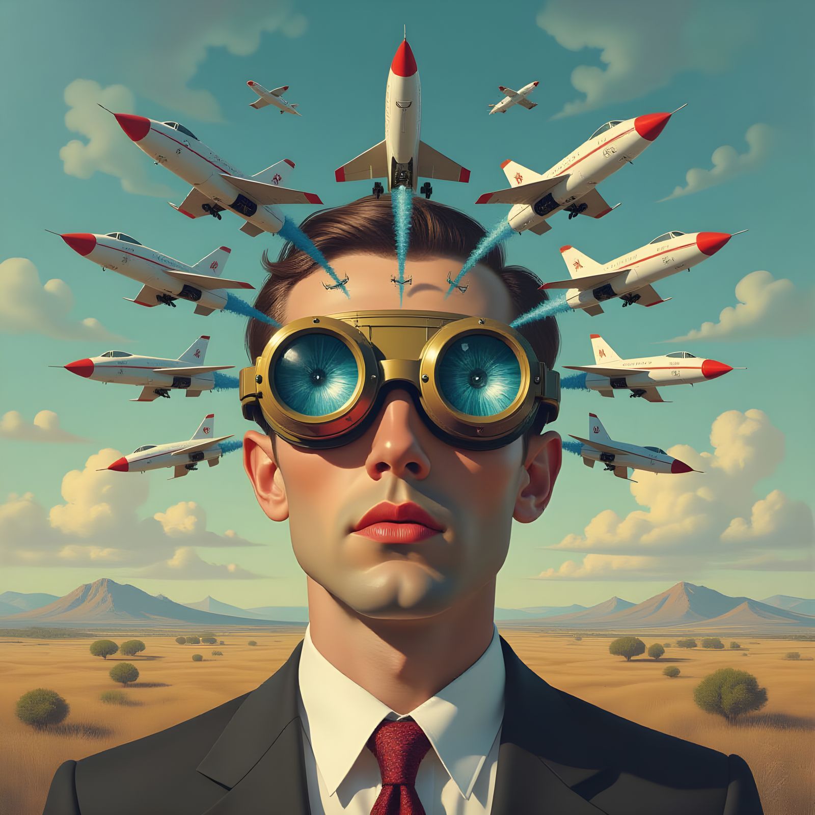 Surreal Cosmic Void with Electric Eel Goggles