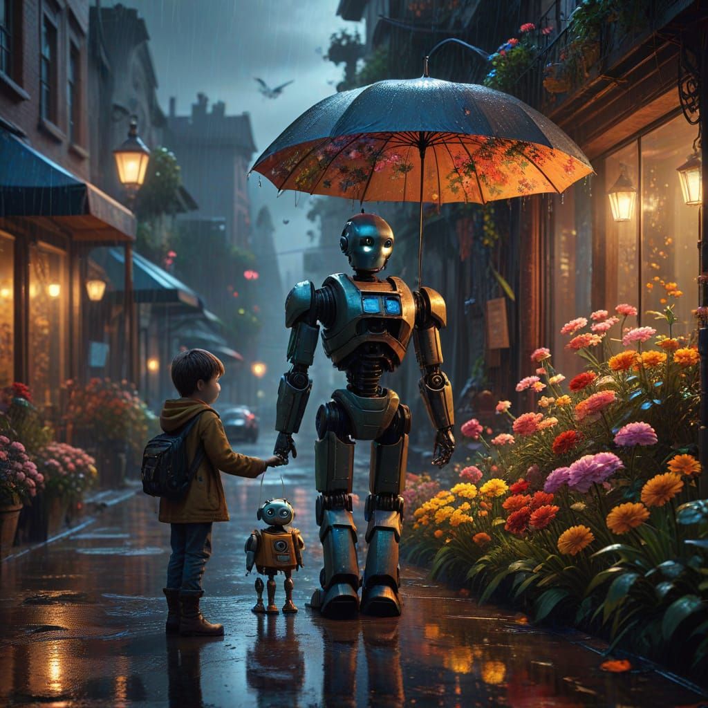 Heartwarming Acts of Kindness Captured in Digital Art