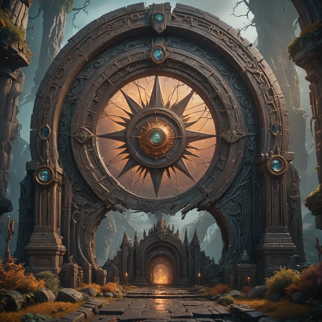 Witch StarGate: Detailed Matte Painting in Deep Color