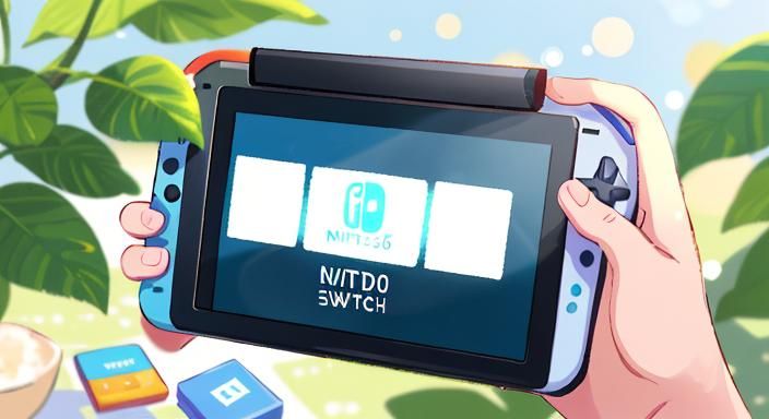 Person Holding Nintendo Switch in Pop Art Style