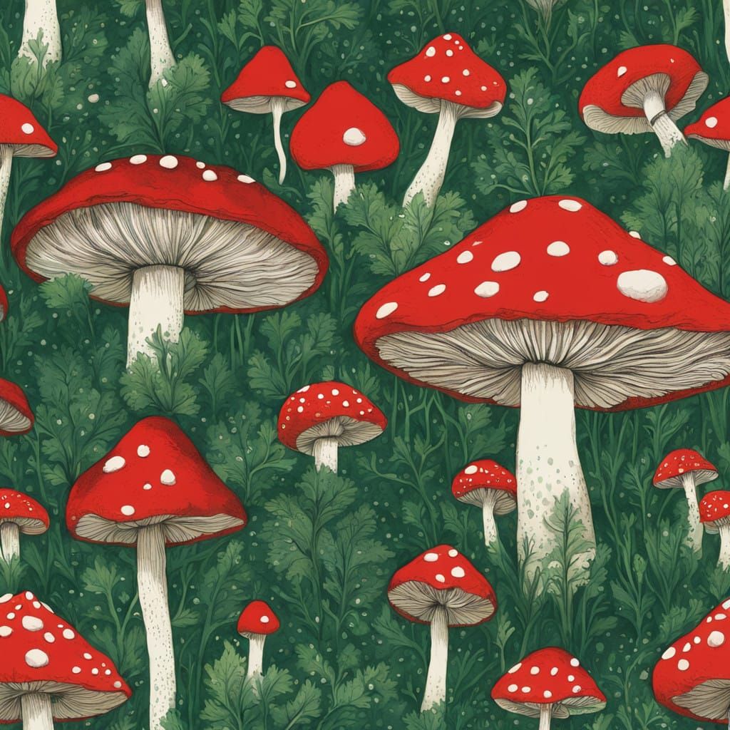 Whimsical Mushroom Forest