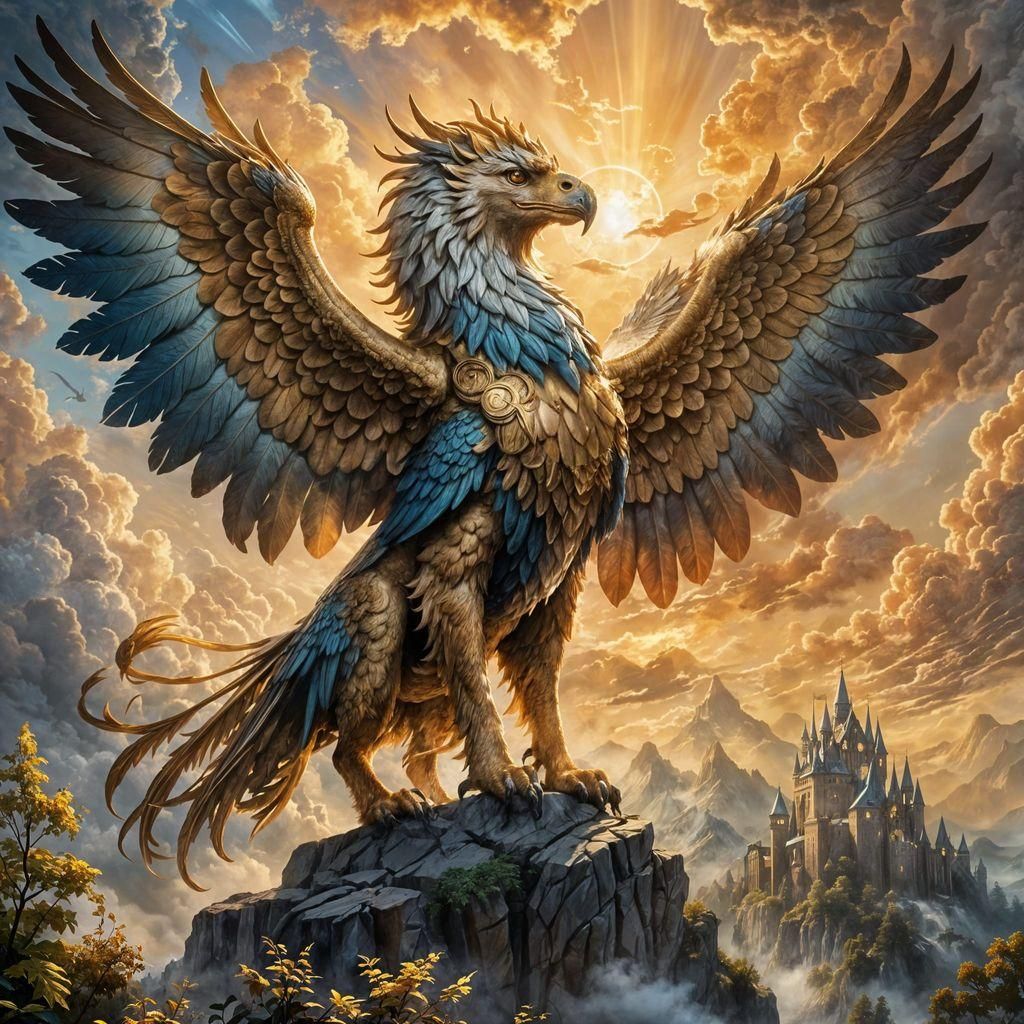 Majestic Griffin in Ethereal Fantasy Style