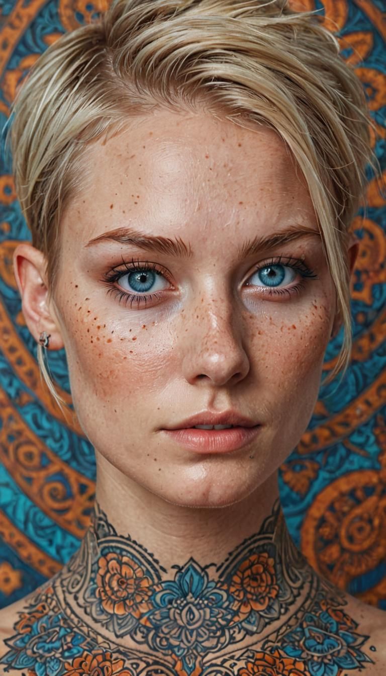 Intense Stare: Fantasy Portrait in Digital Art Style