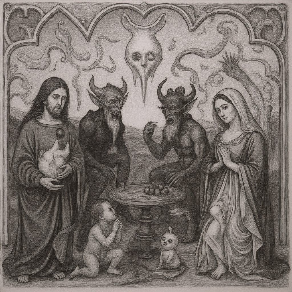 Triptych Depicting Hell and Divine Judgment