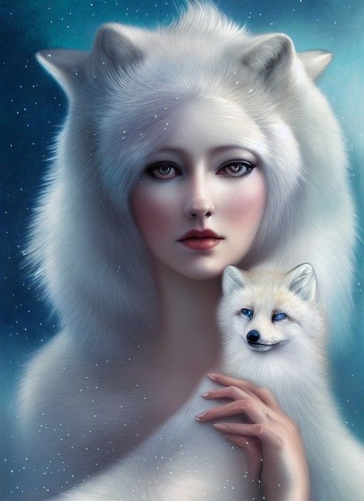 Arctic fox goddess