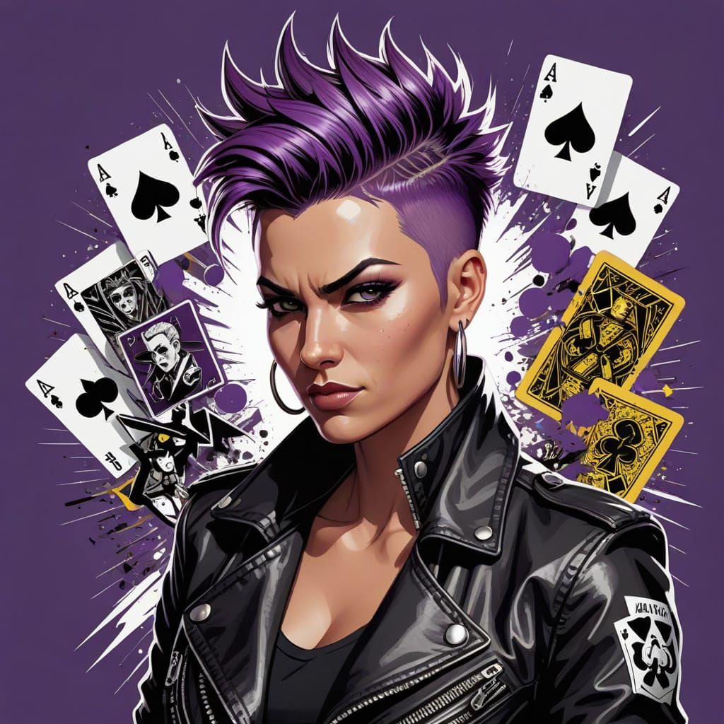 Bold Asexual Icon Posing with Attitude in Ace-Inspired Comic...