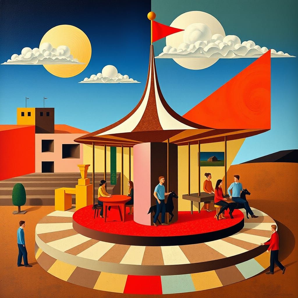 A Dazzled Rider on Earth's Burning Carousel