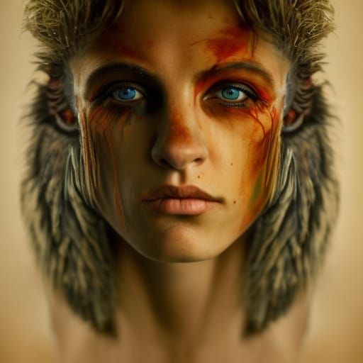 Lobo Portrait in Horror Style