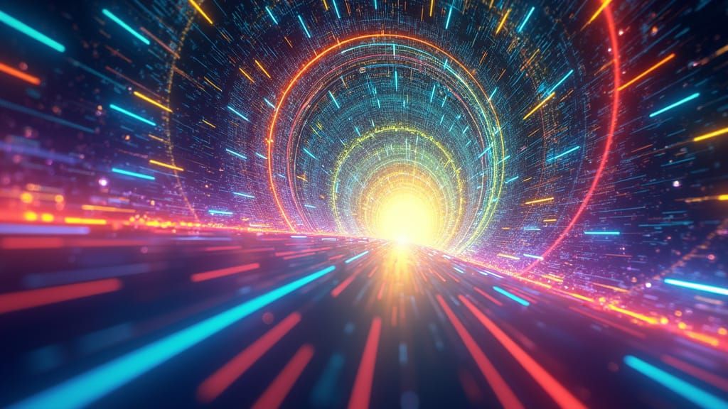 Psychedelic Vortex of Luminous Lines