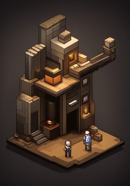 Classic Pixel Art Digital Image