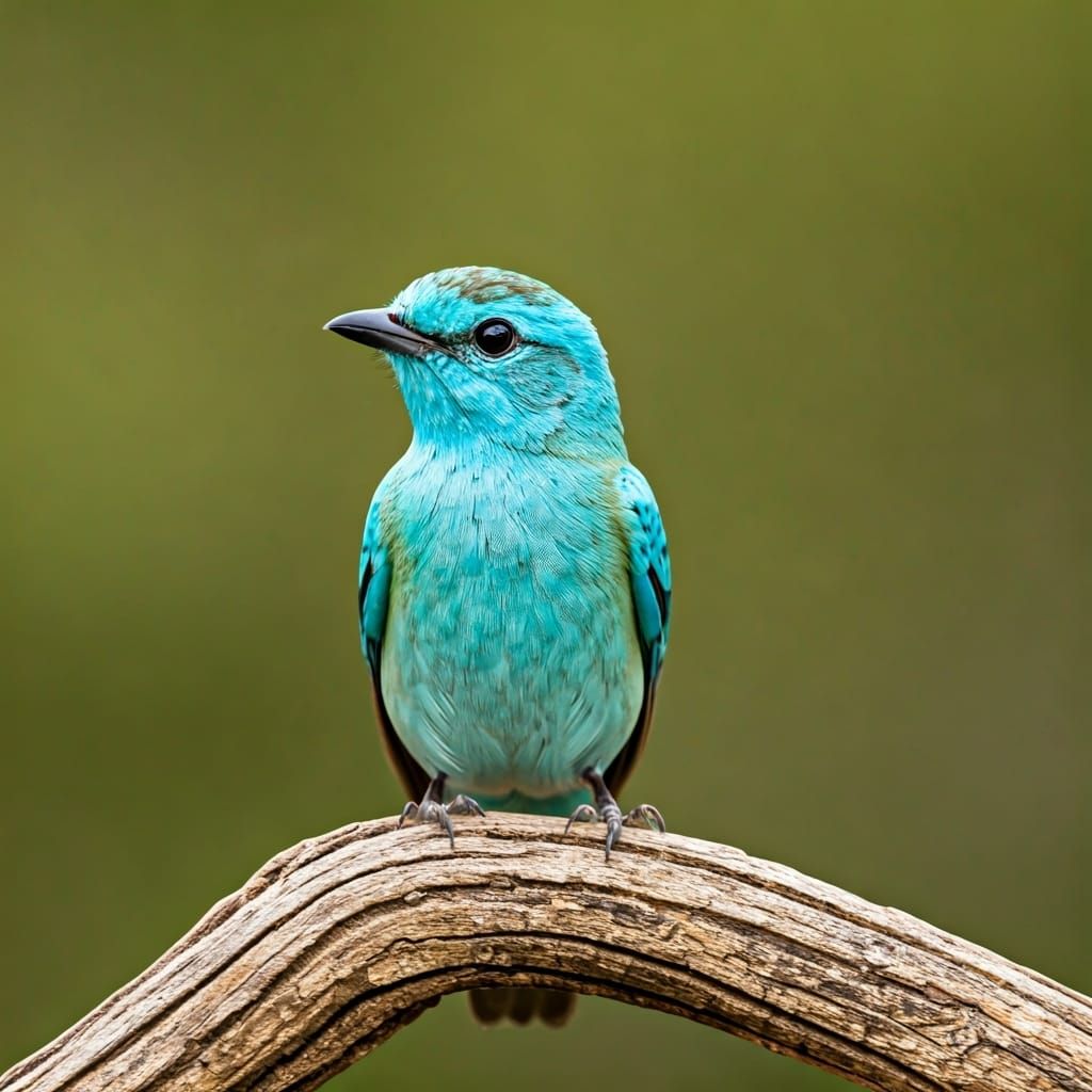 Striking Turquoise Bird Image