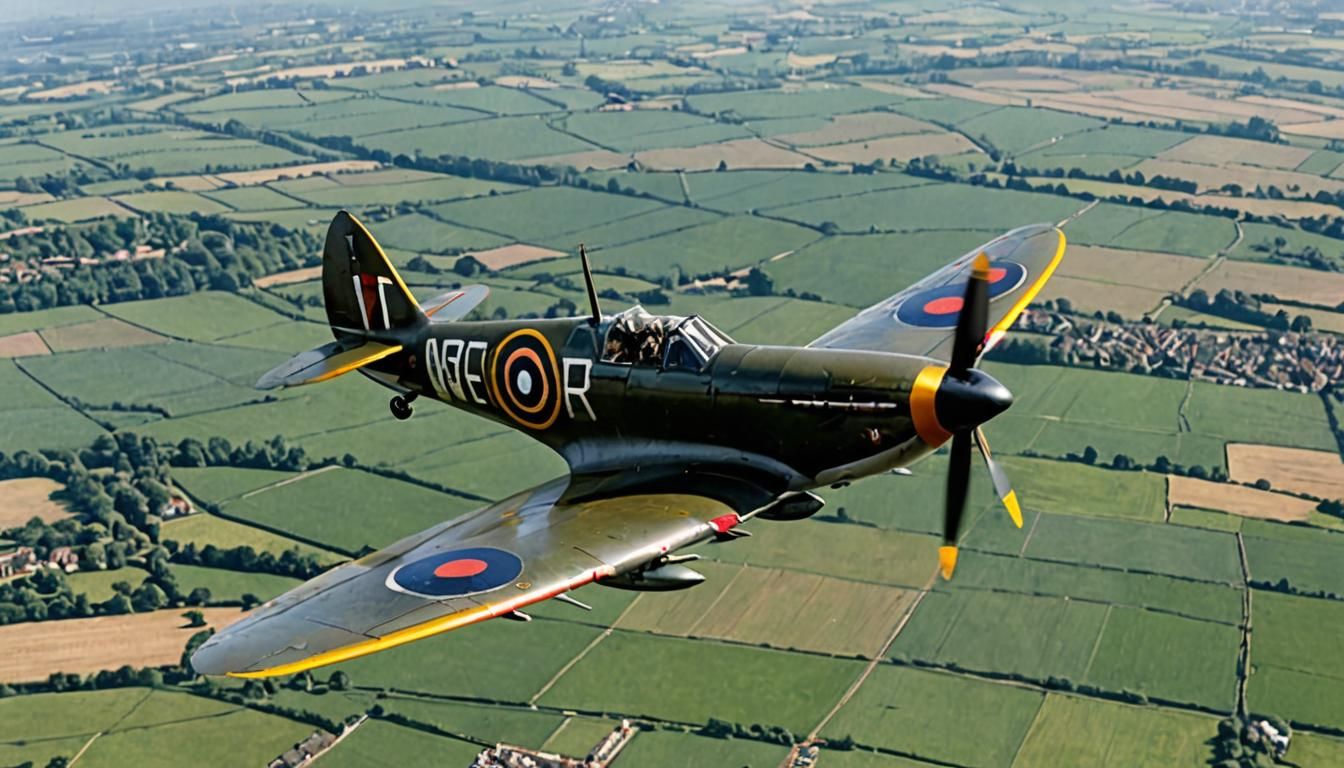 Spitfire in Dogfight During the Battle of Britain