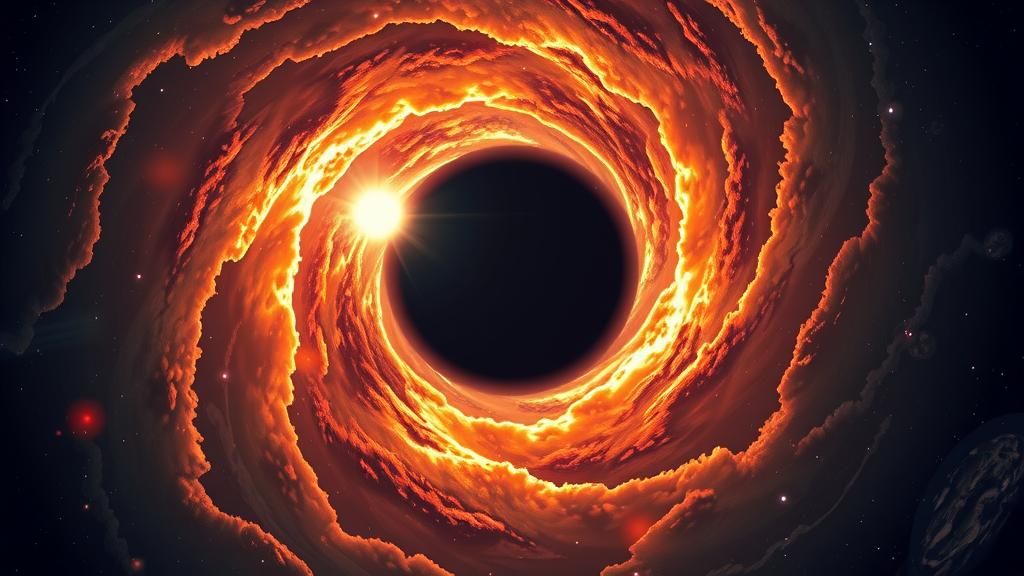 Cosmic Black Hole Event Horizon in Hyperrealistic Style