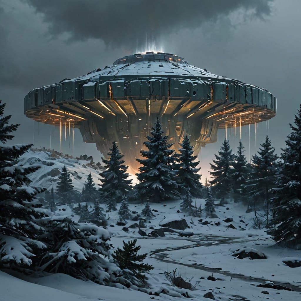 Cyberpunk Winter Apocalypse in Frosty Metallic Bunkers