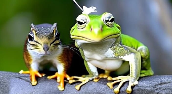 Squirrel and Frog Wedding Ceremony