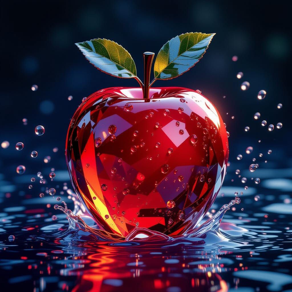 Intricate Crystal Apple Concept Art