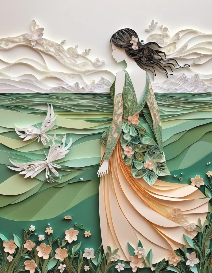 Elegant Origami and Quilling 3D Paper Art