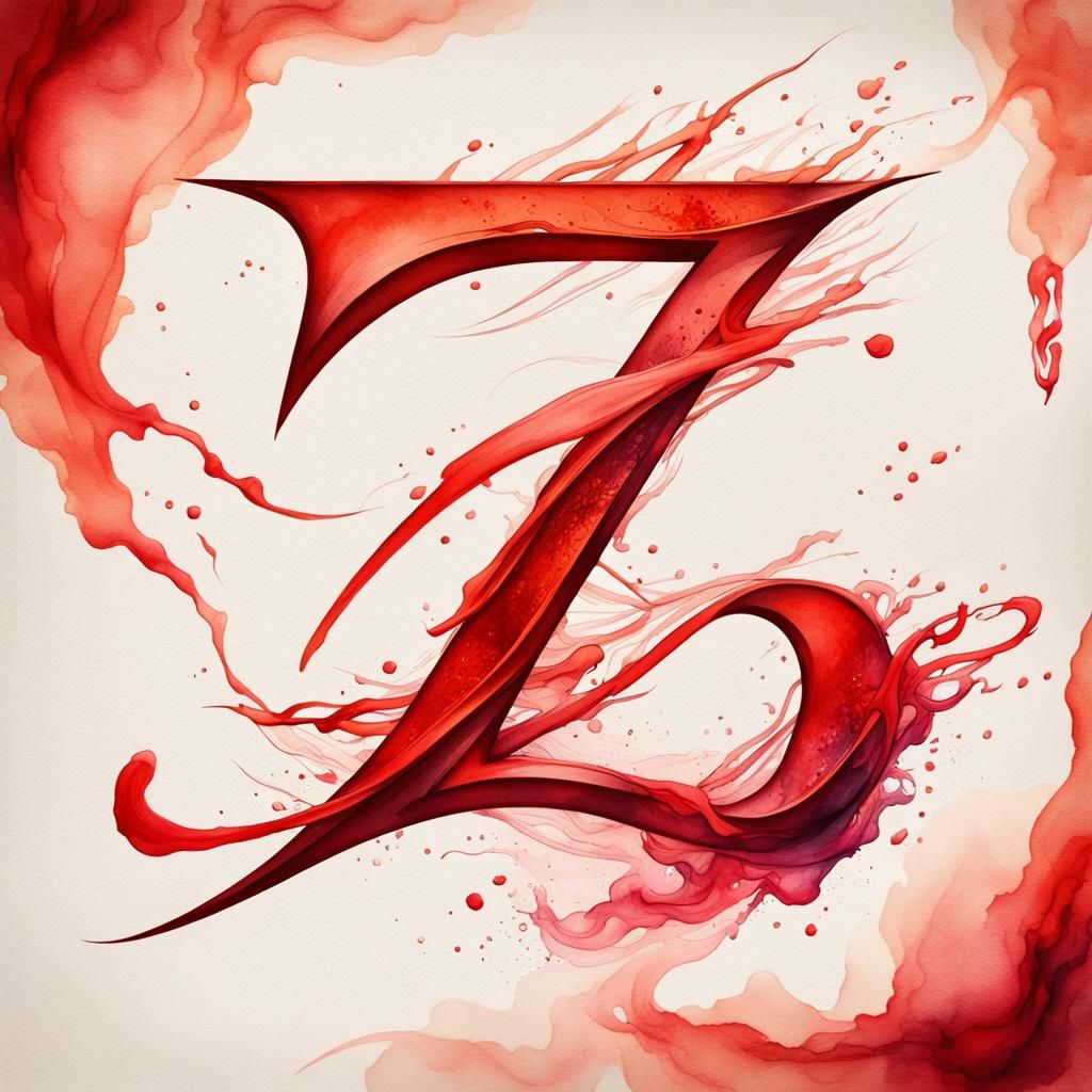 Calligraphic alphabet letters