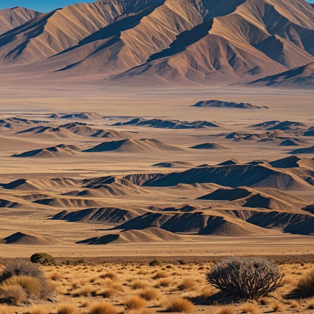 Andes Altiplano: Golden Light on Rugged Terrain