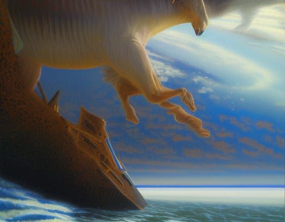 zephyr oil painting by James Gurney