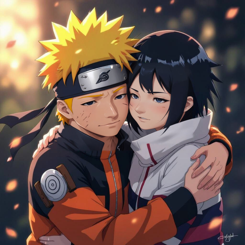 Hinata and Naruto: Emotional Embrace in 4K Ultra HD