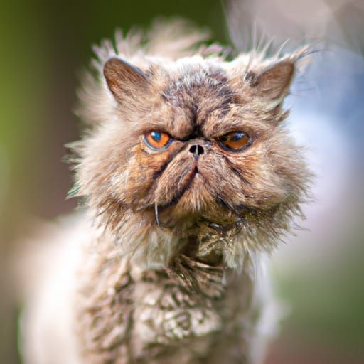 Curly Selkirk Rex Cat Portrait in Natural Light