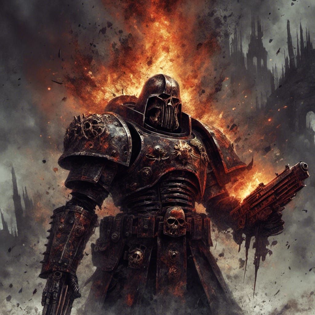 Grimdark Chaos Space Marine in Battlefield