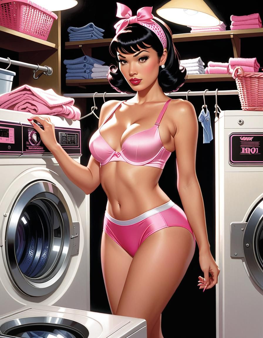 Veronica Lodge Does Laundry in Comic Book Art