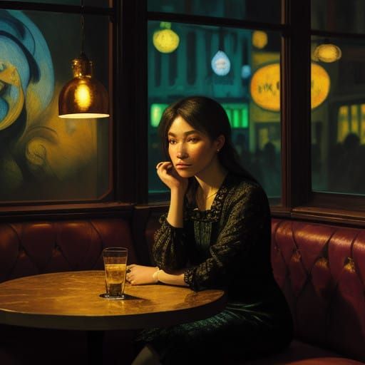 A Dreamy Nighttime Scene at NightCafe