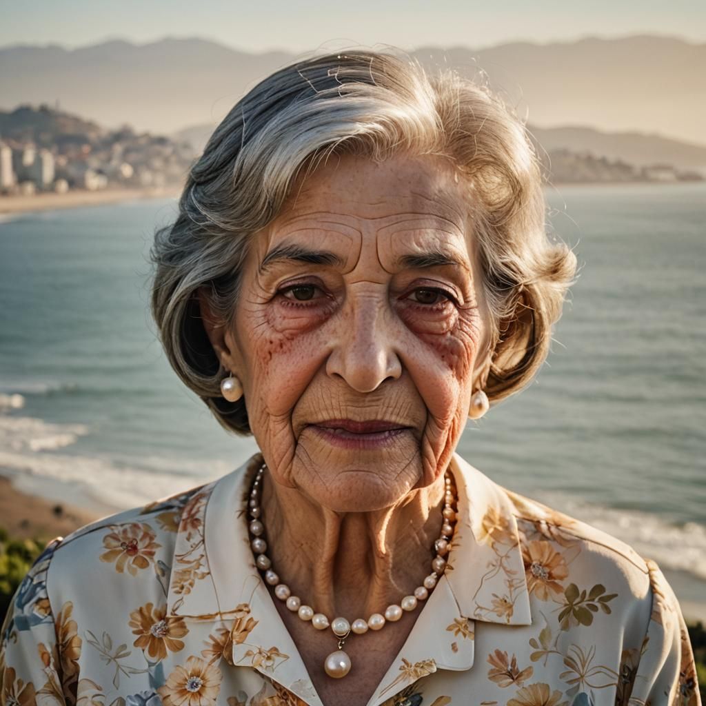 Realistic Portrait of Luz Charme Montt in Earthy Tones