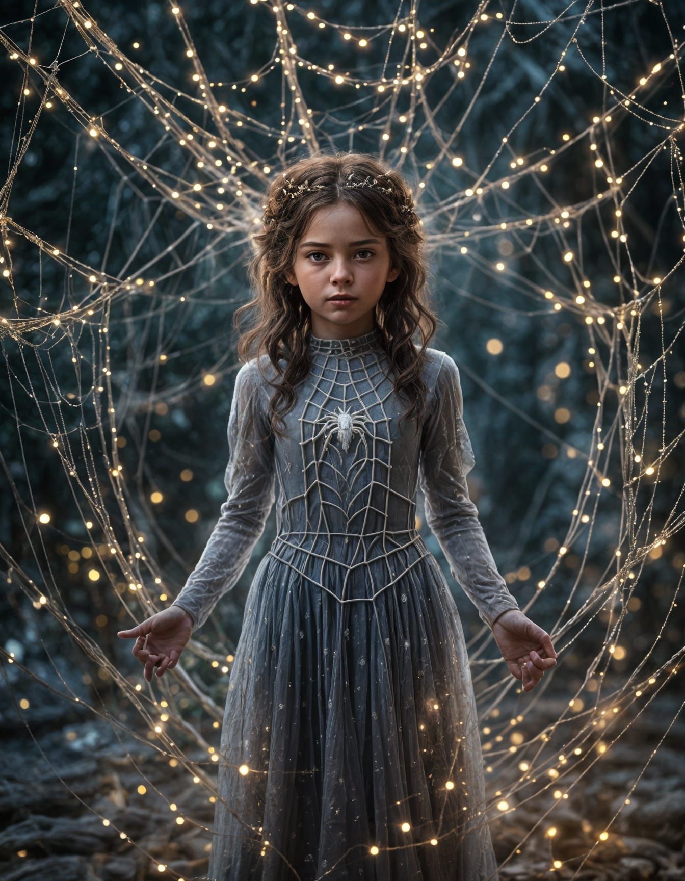 Ethereal Portrait of Spider Queen Lilith in Hyperrealism