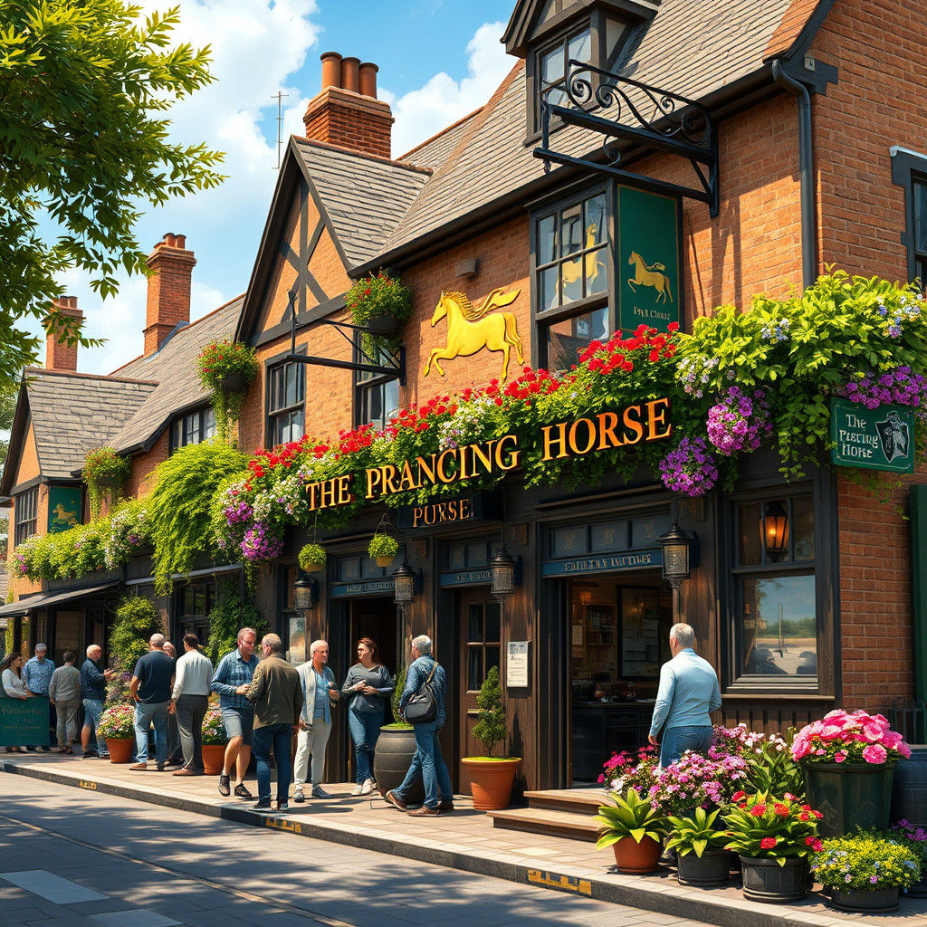 Ethereal Village Pub in Whimsical, Unreal Engine 5 Style