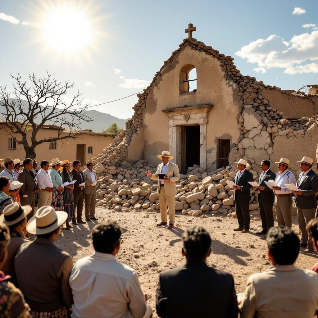 Mexican Town Awaits Governor's Speech Amidst Poverty