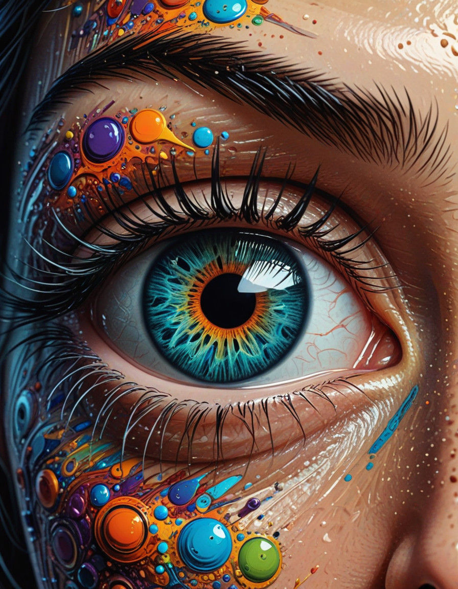 Retro-Inspired Hyperdetailed Digital Illustration of People...