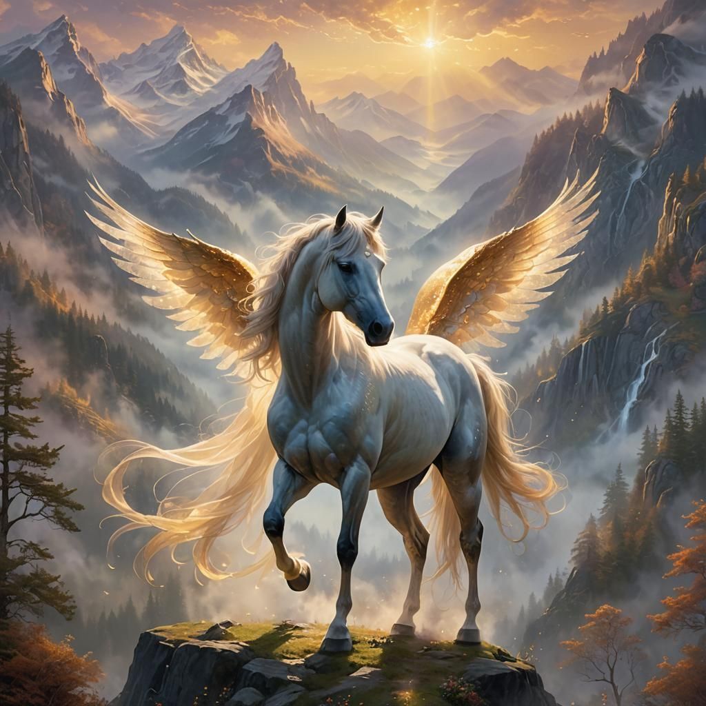 Angelic white horse
